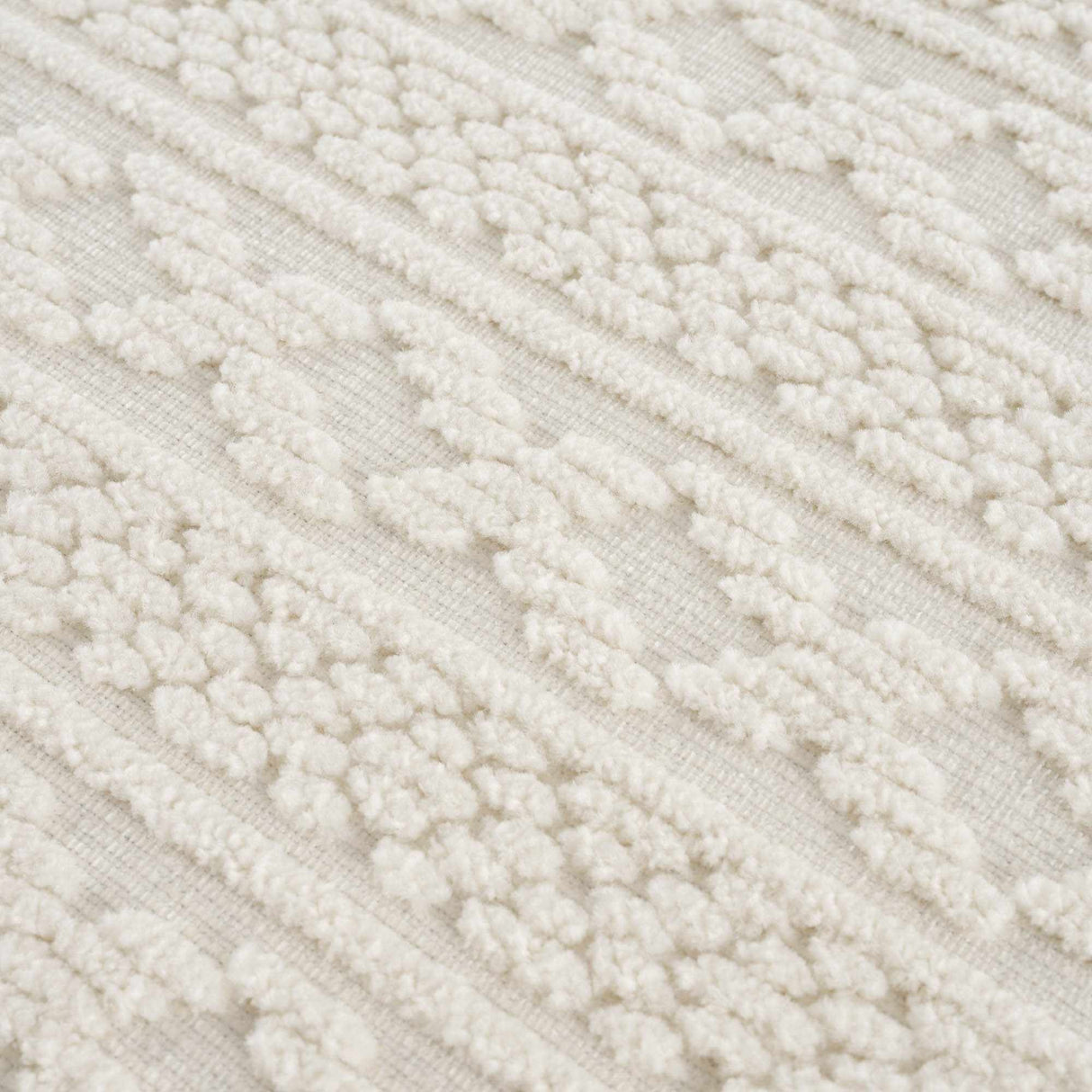 Fadey White Textured Washable Rug