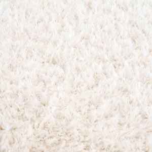 Faina Solid Cream Shag Rug Washable