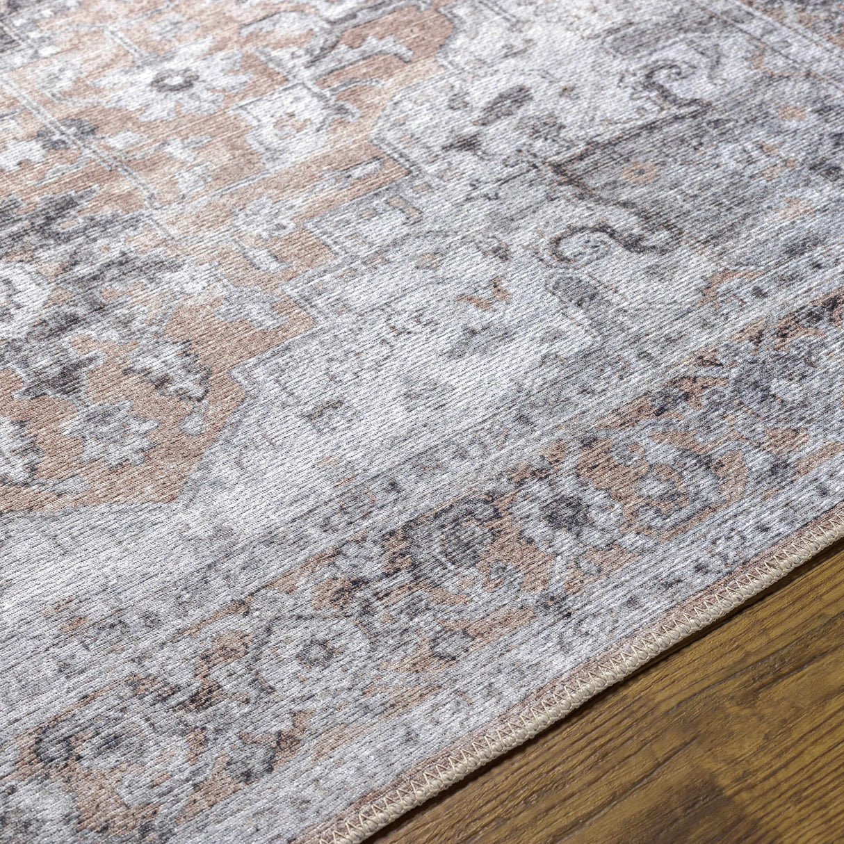 Fatih Flat Pile Washable Rug