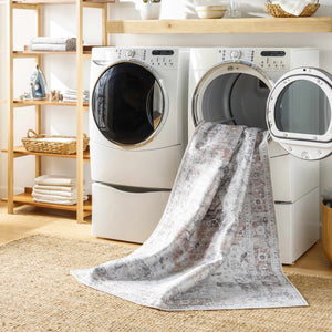 Fatih Flat Pile Washable Rug