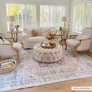 Fatih Flat Pile Washable Rug