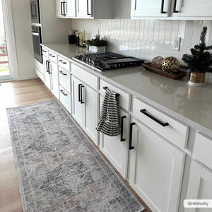 Fatih Flat Pile Washable Rug