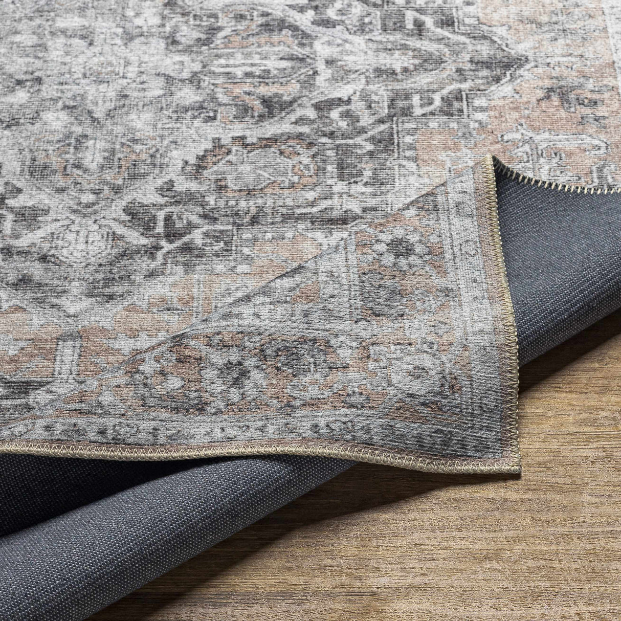 Fatih Flat Pile Washable Rug