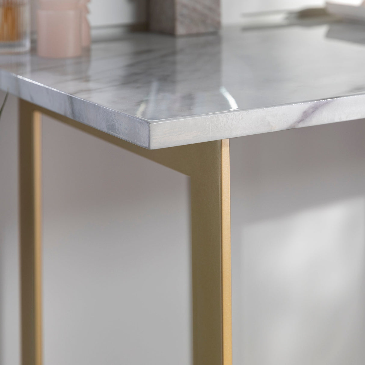 Faux Marble Console Table & Desk 42"