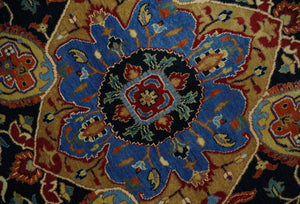 Fine Black, Brown and Rust 8x10 Traditional Hand Knotted wool Area Rug