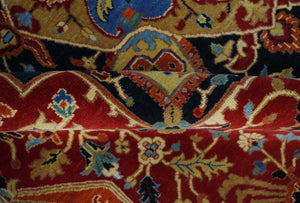 Fine Black, Brown and Rust 8x10 Traditional Hand Knotted wool Area Rug