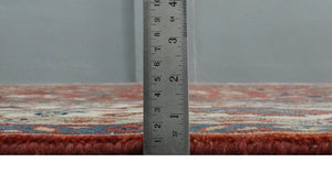 Fine Hand Knotted Rust and Ivory 8x10 and 9x12 Traditional Wool Area Rug
