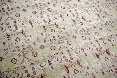 Fine Knots 10x14 Handmade Area Rug made with Hand-spun Wool