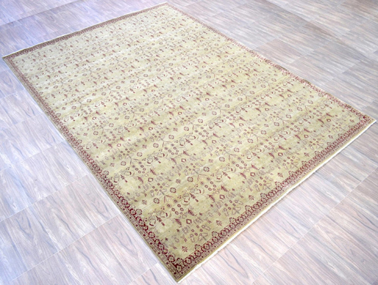 Fine Knots 10x14 Handmade Area Rug made with Hand-spun Wool