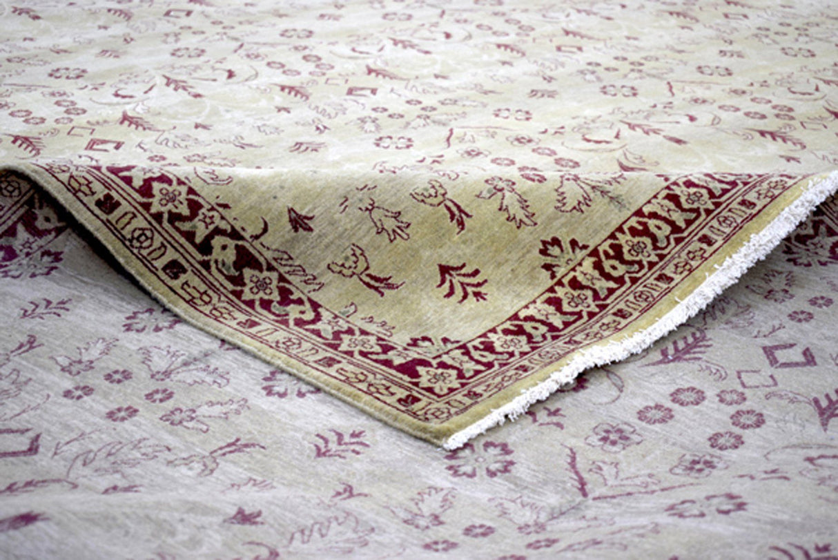 Fine Knots 10x14 Handmade Area Rug made with Hand-spun Wool