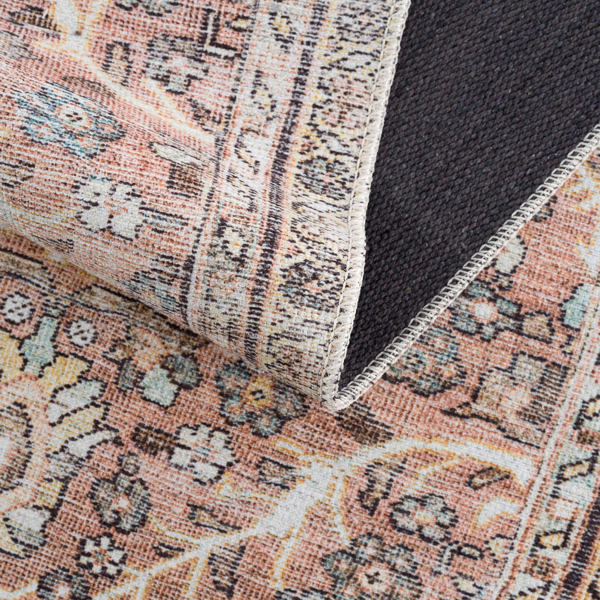 Flat Pile Urpi Red Washable Rug - Clearance