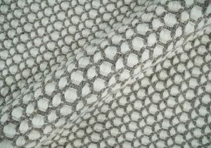 Flatwoven Dhurrie 8x10 and 9x12 Modern Checkered Gray and Ivory Wool Area Rug, Layering Rug | TRDCP832