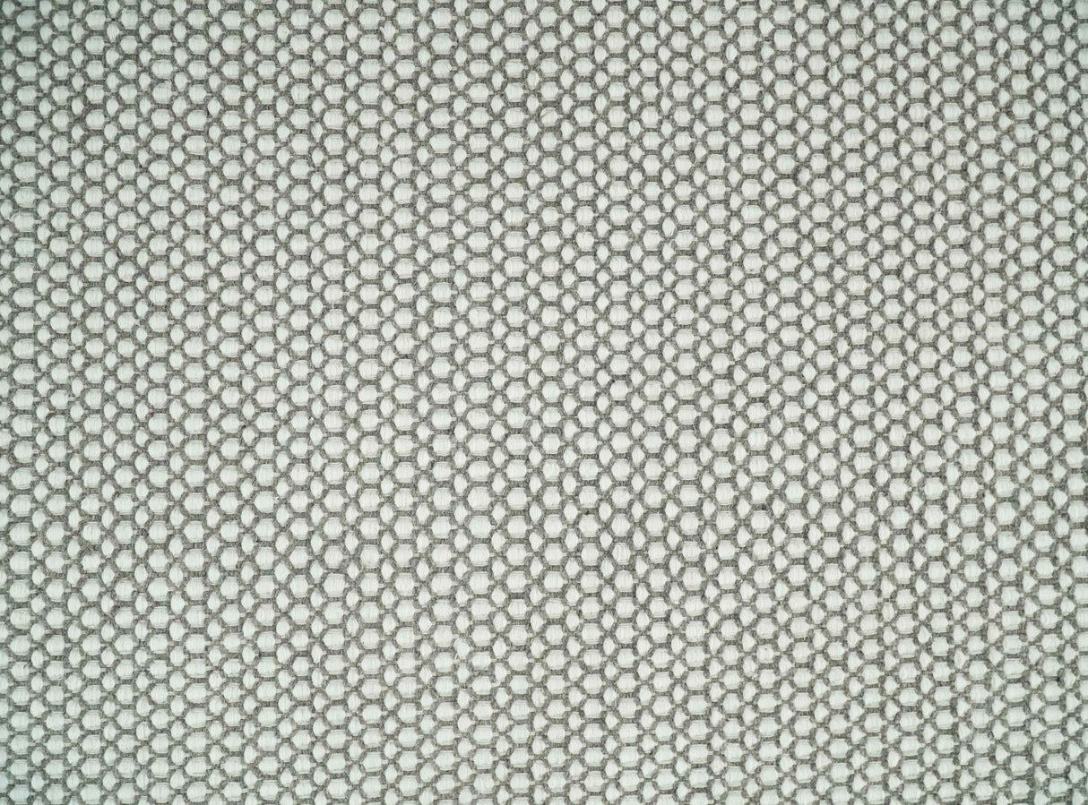 Flatwoven Dhurrie 8x10 and 9x12 Modern Checkered Gray and Ivory Wool Area Rug, Layering Rug | TRDCP832