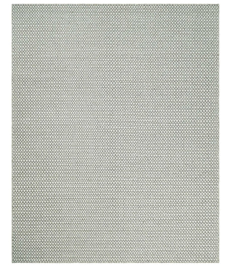 Flatwoven Dhurrie 8x10 and 9x12 Modern Checkered Gray and Ivory Wool Area Rug, Layering Rug | TRDCP832