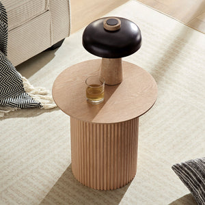 Fluted Side Accent Table