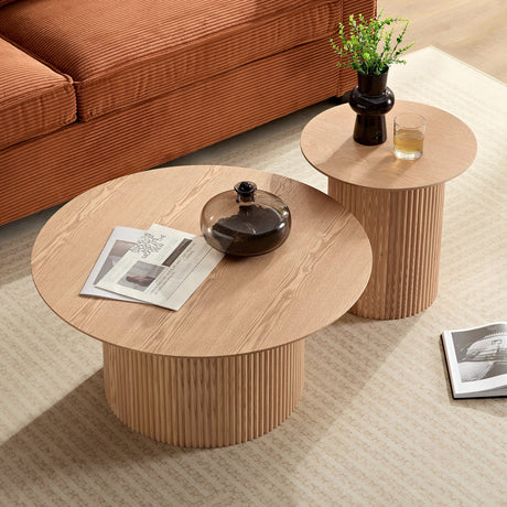 Fluted Side Accent Table