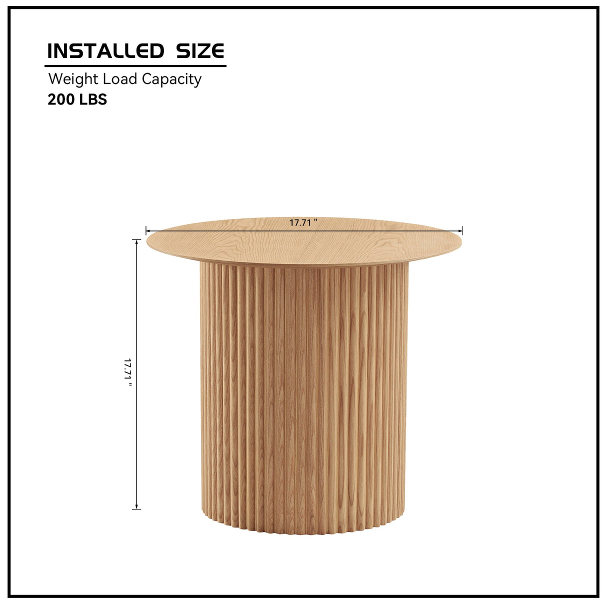 Fluted Side Accent Table