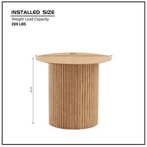 Fluted Side Accent Table