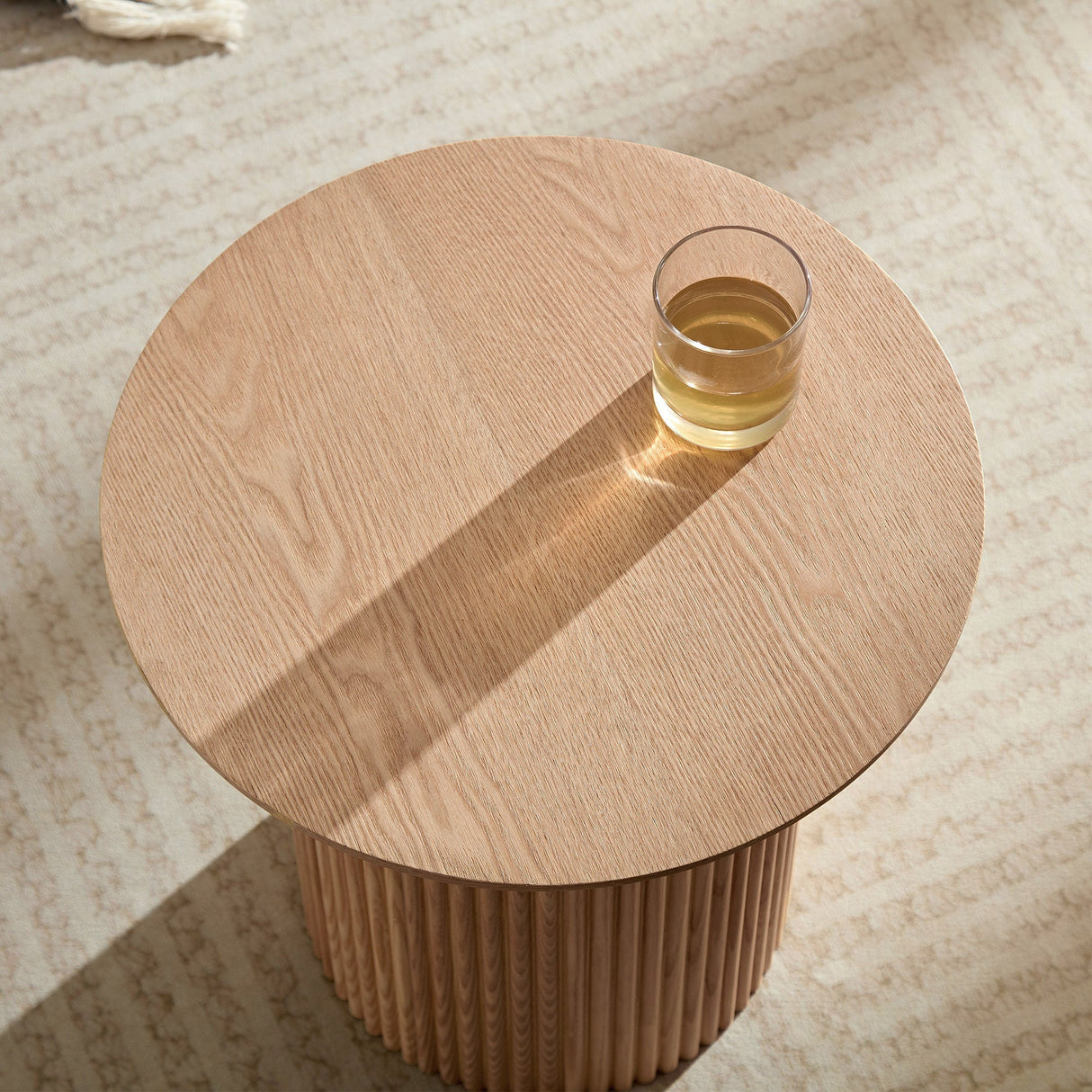 Fluted Side Accent Table