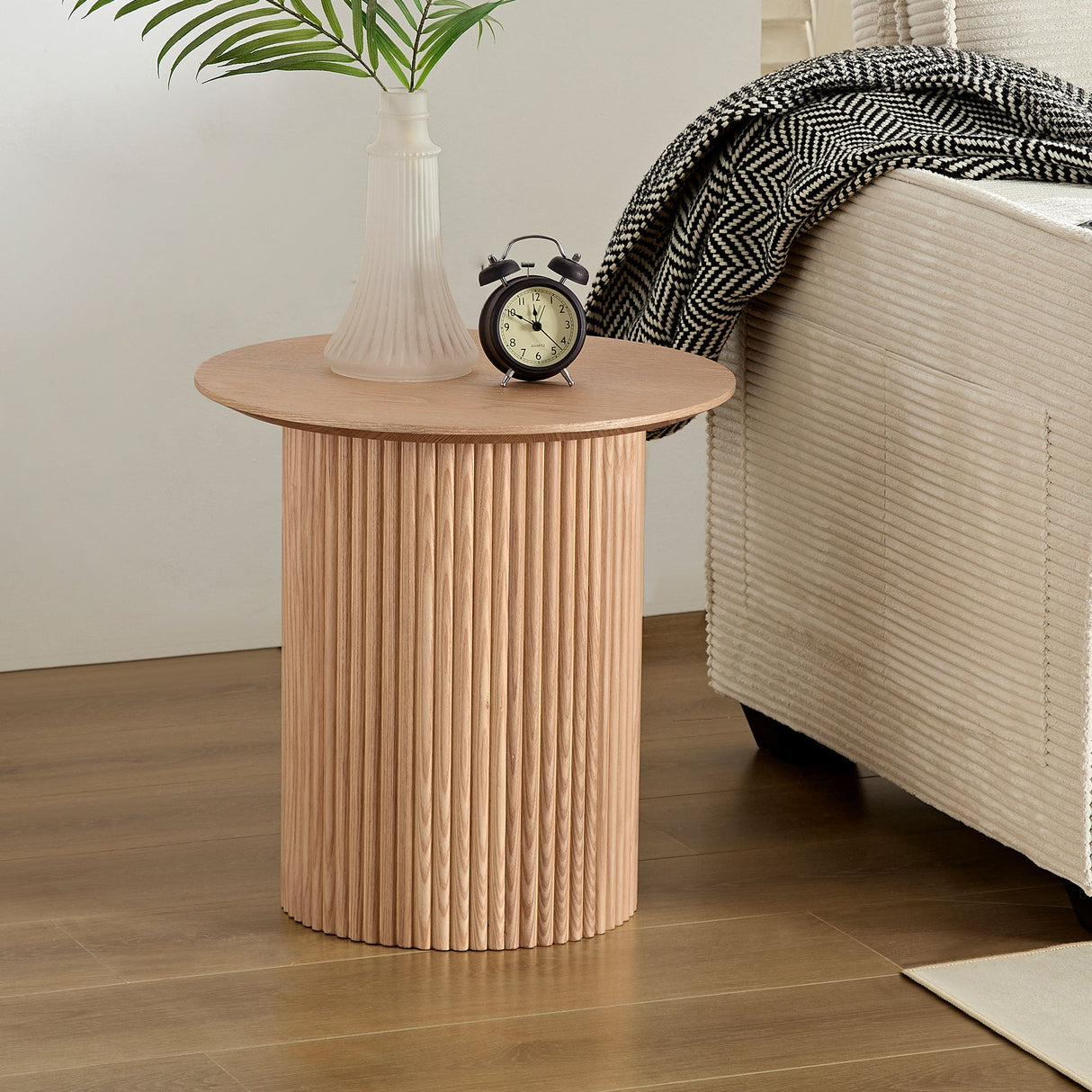 Fluted Side Accent Table