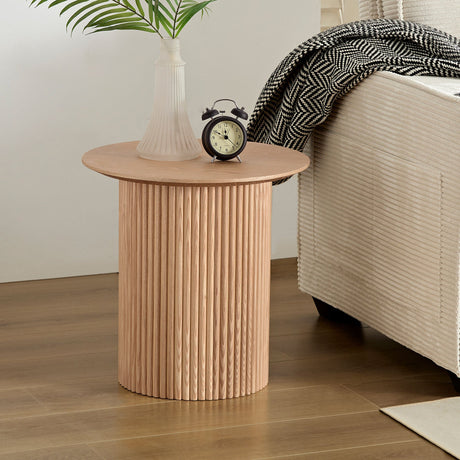 Fluted Side Accent Table