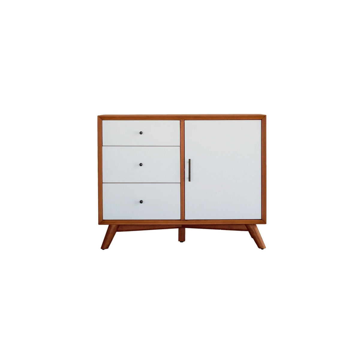 Flynn Accent Cabinet, Acorn/White