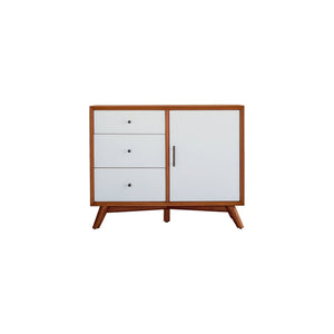 Flynn Accent Cabinet, Acorn/White