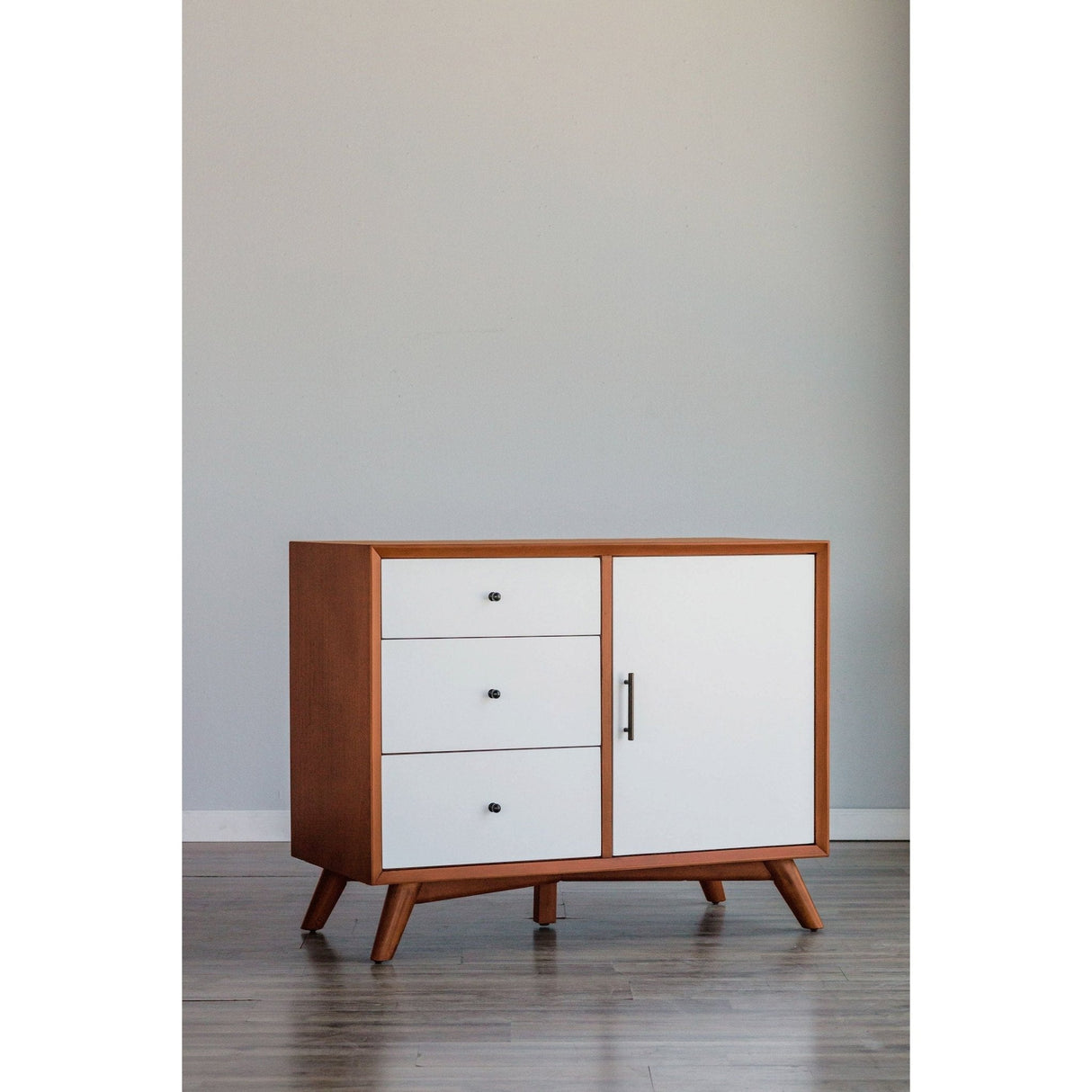 Flynn Accent Cabinet, Acorn/White