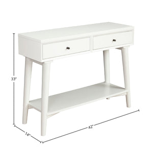 Flynn Console Table, White