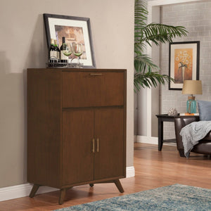 Flynn Large Bar Cabinet, Walnut