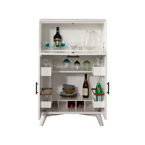 Flynn Large Bar Cabinet, White