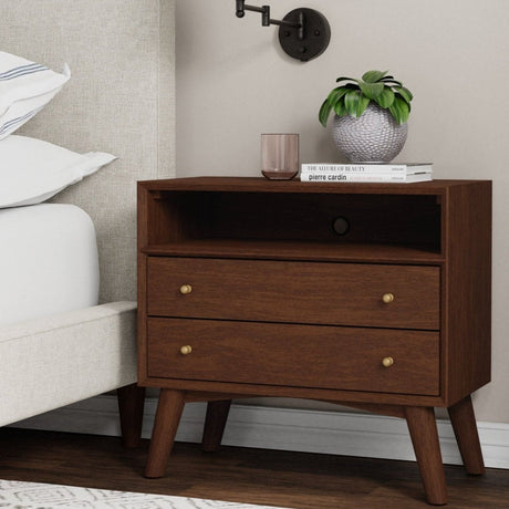 Flynn Large Nightstand, Walnut