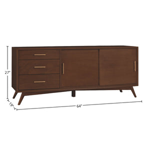 Flynn Large TV Console, Walnut