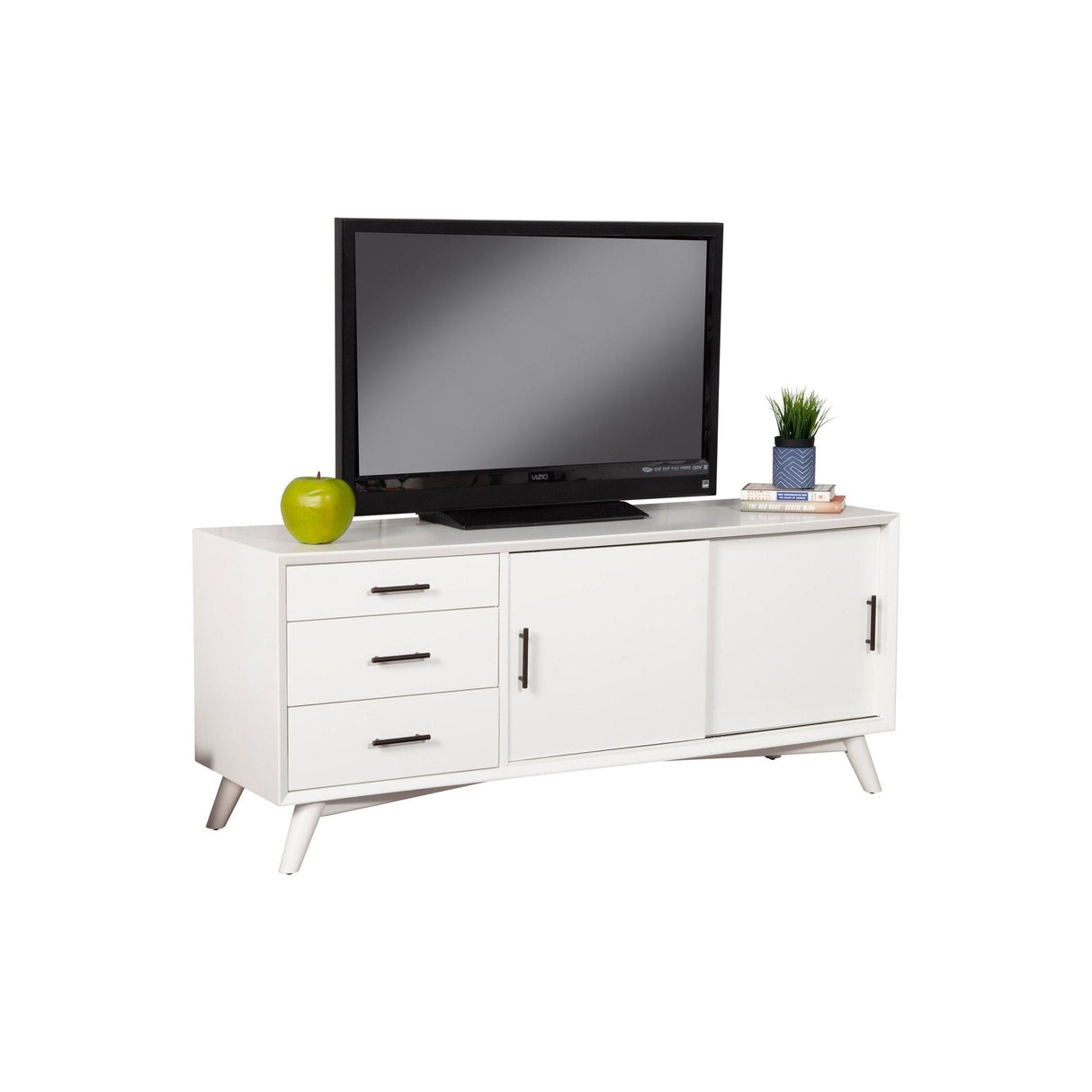 Flynn Large TV Console, White