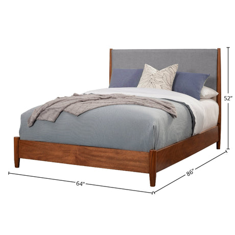 Flynn Panel Bed, Acorn/Grey