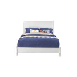 Flynn Panel Bed, White