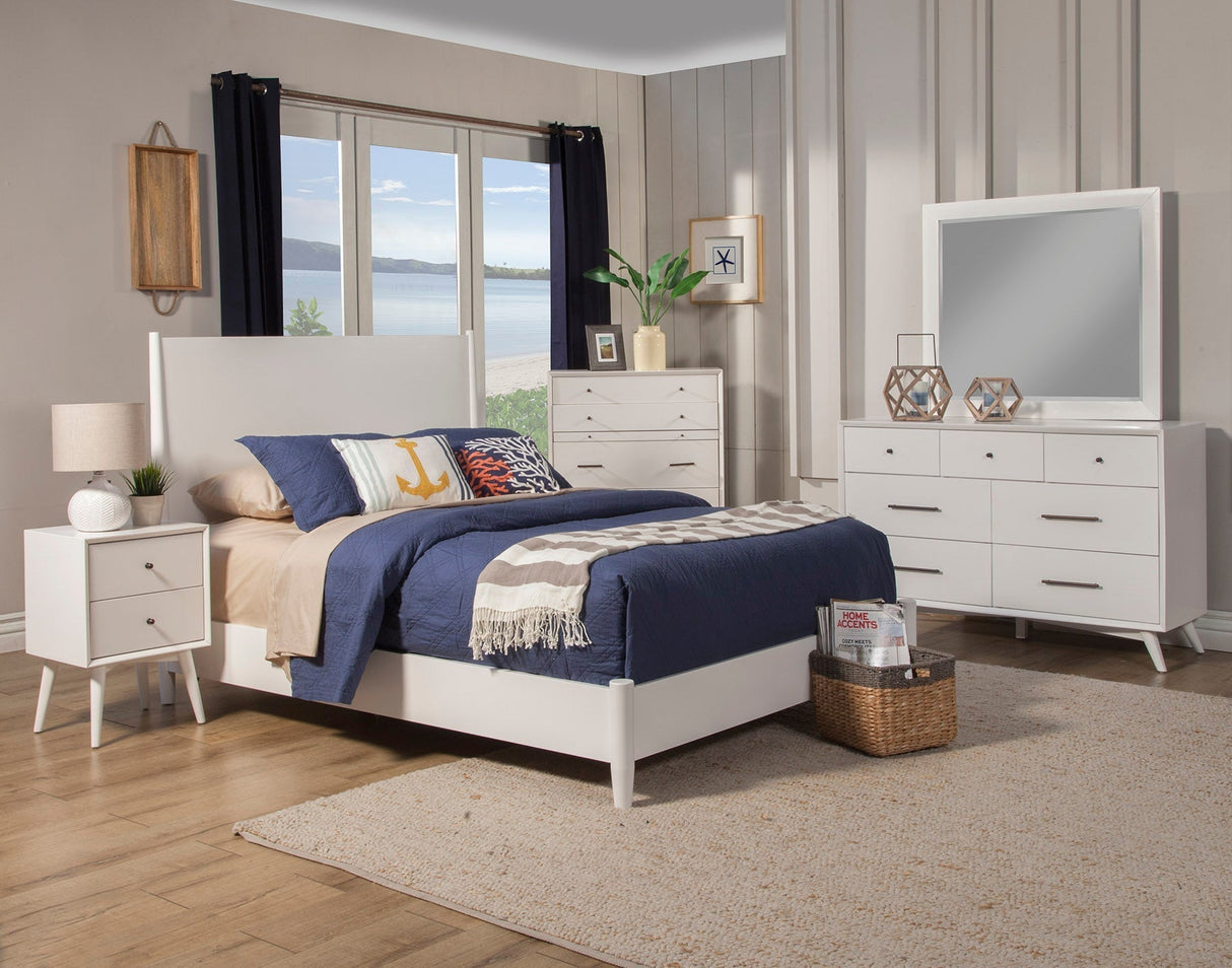 Flynn Platform Bed, White