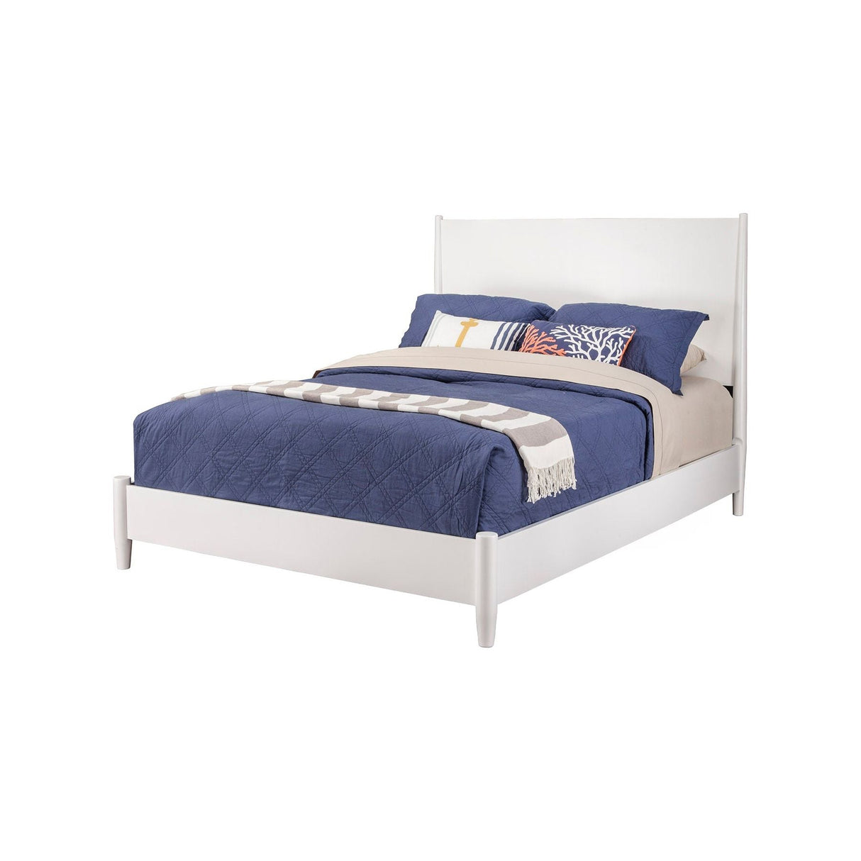 Flynn Platform Bed, White