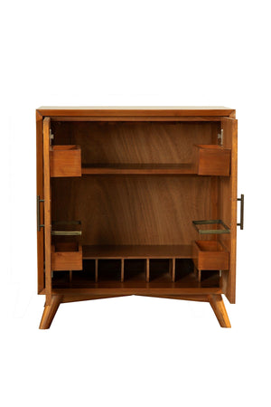 Flynn Small Bar Cabinet, Acorn