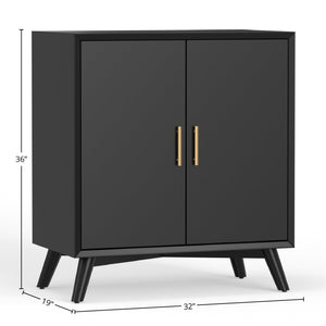 Flynn Small Bar Cabinet, Black