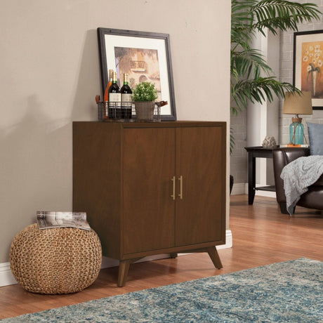 Flynn Small Bar Cabinet, Walnut