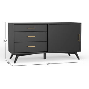 Flynn Small TV Console, Black