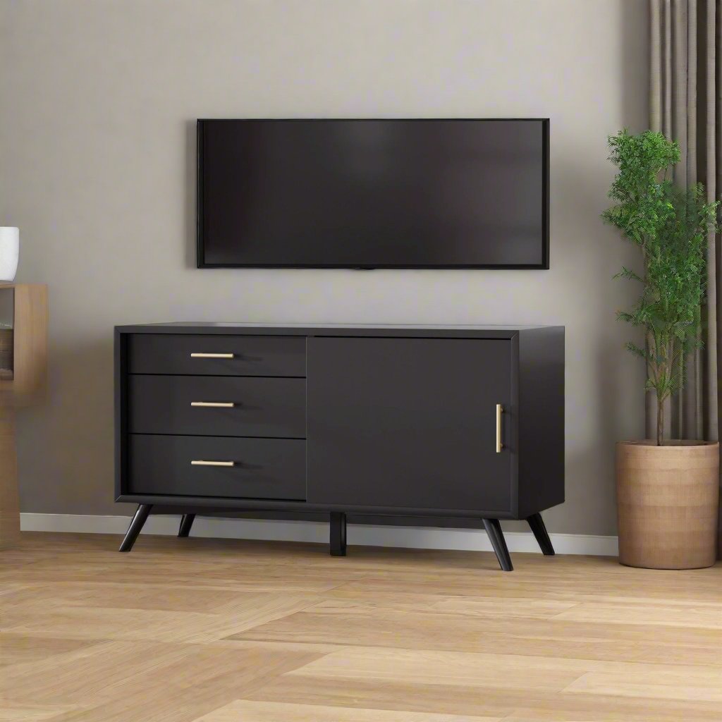 Flynn Small TV Console, Black