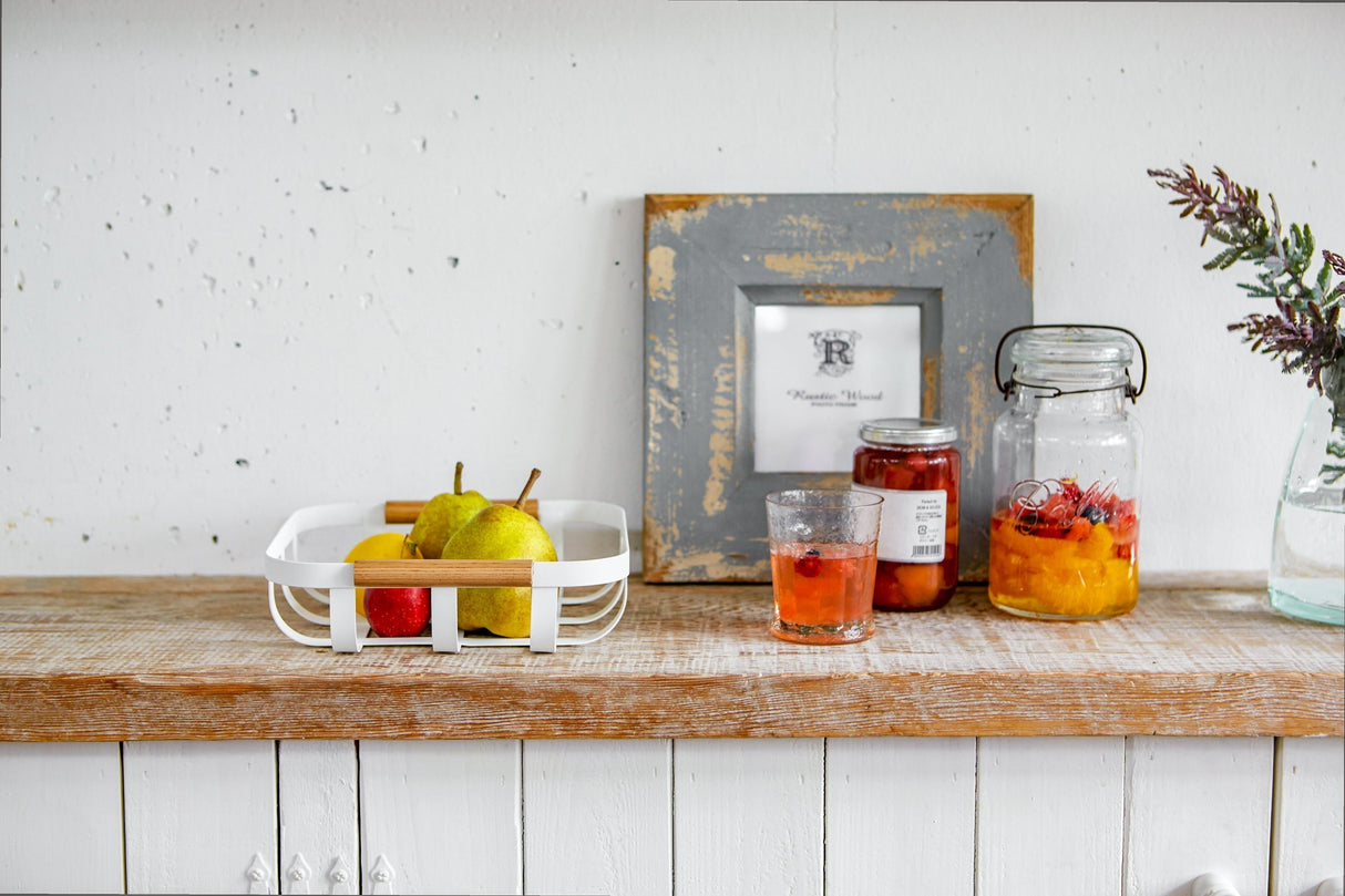 Fruit Basket - Steel + Wood