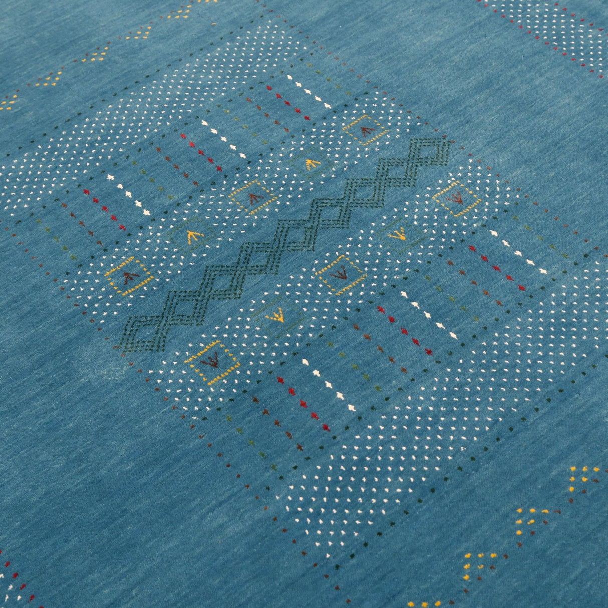 Gabbeh Design Hand Loomed Wool Area Rug