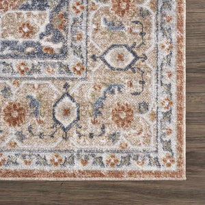 Gael Rust Flat Pile Washable Rug