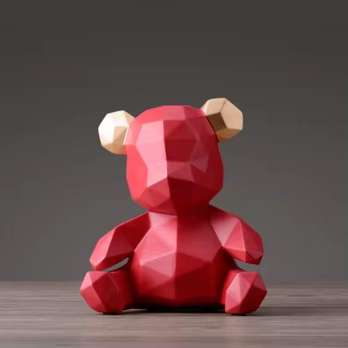 Geometric Bear Figurine