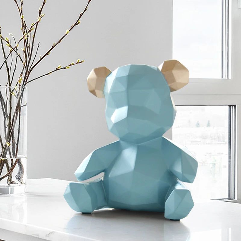 Geometric Bear Figurine