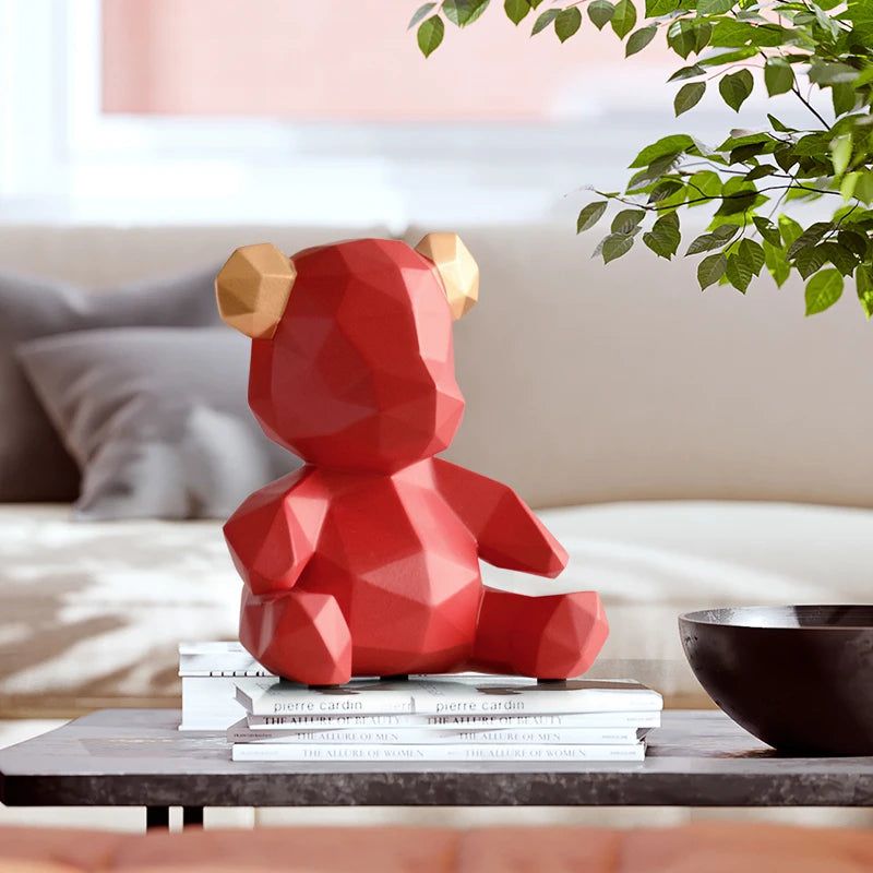 Geometric Bear Figurine