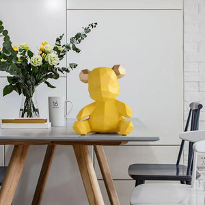 Geometric Bear Figurine